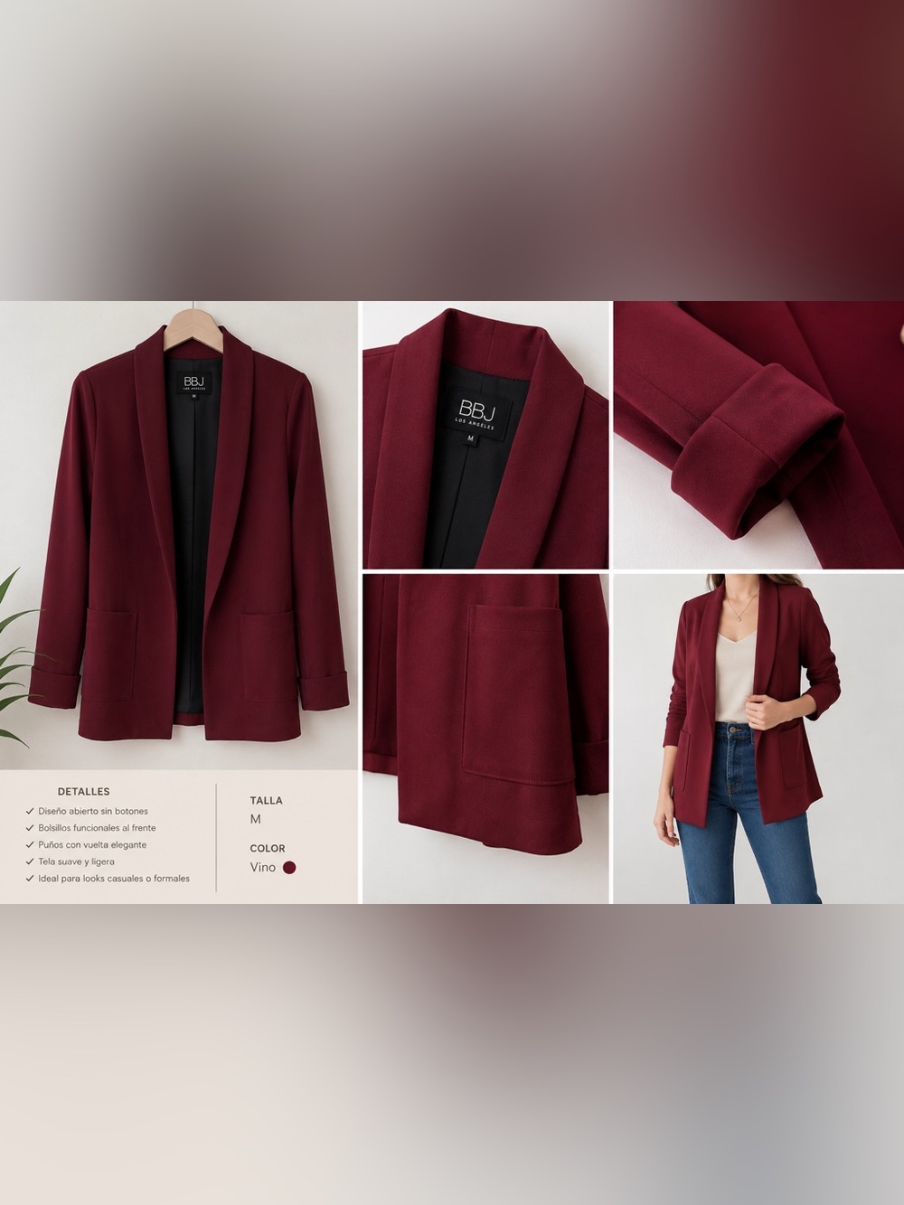 Fashion Nova Vino Open-Front Blazer